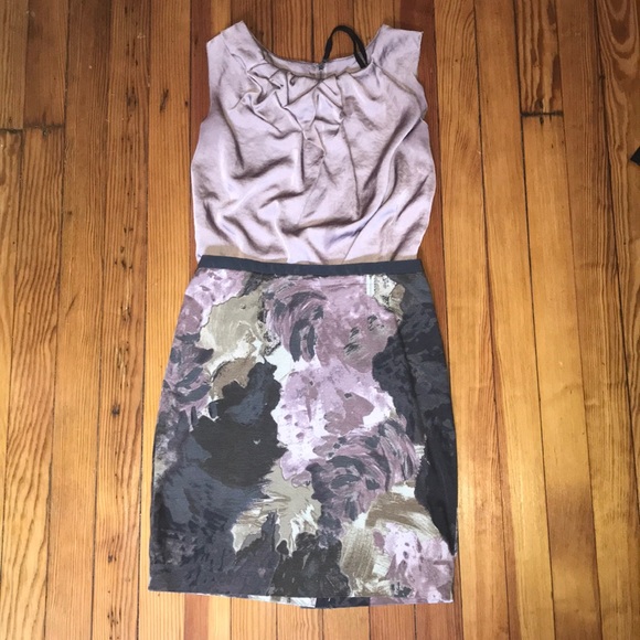 LOFT Watercolor Pencil Skirt - Stretchy and cute! - Picture 1 of 5